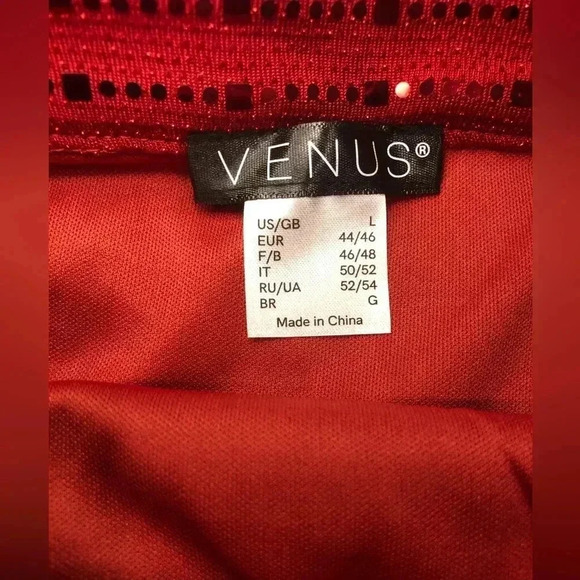 Roched Red Sequin Jumpsuit - Picture 9 of 14